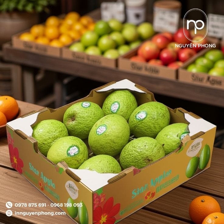 Thùng carton 5 lớp chắc chắn đựng vú sữa